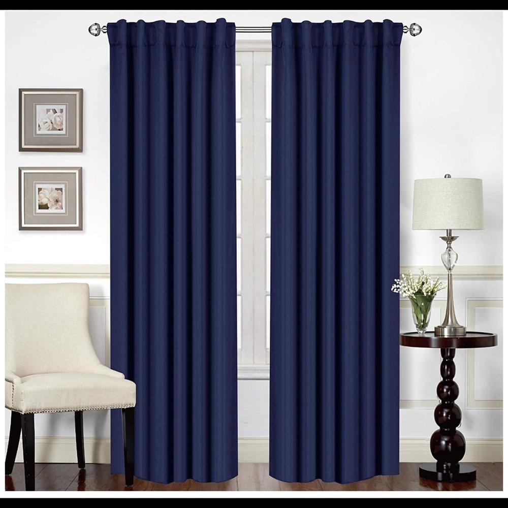 black out curtains- Navy blue (quantity 2)